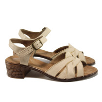 Sandale femei - piele - bej - SM110532