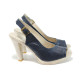 Sandale femei - piele - bleumarin - SM110535