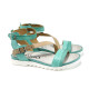 Sandale femei - piele - verde - SM110546