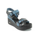 Sandale femei - piele - albastru - SM110552