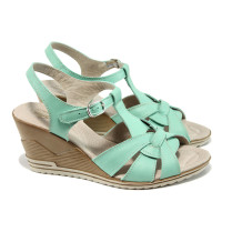 Sandale femei - piele - verde - SM110572