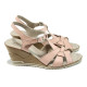 Sandale femei - piele - roz - SM110573