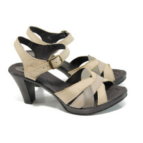 Sandale femei - piele - maro - SM110575