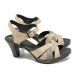 Sandale femei - piele - maro - SM110575