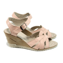 Sandale femei - piele - roz - SM110578