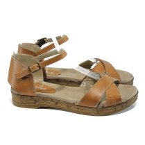 Sandale femei - piele - maro - SM110761