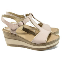 Sandale femei - piele - roz - SM110814