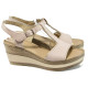 Sandale femei - piele - roz - SM110814