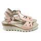 Sandale femei - piele - roz - SM110822