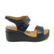 Sandale femei - piele - albastru - SM110842