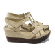 Sandale femei - piele - bej - SM110840