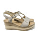 Sandale femei - piele - bej - SM110899