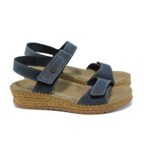 Sandale femei - piele - albastru - SM110901