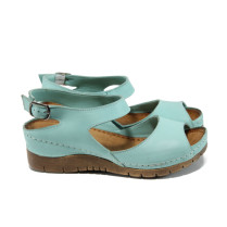 Sandale femei - piele - verde - SM110924