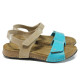 Sandale femei - piele - albastru - SM110993