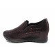 Platforma de pantofi - piele - bordeaux - SM111492