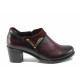 Pantofi cu tocuri mediu - piele - bordeaux - SM111486