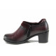 Pantofi cu tocuri mediu - piele - bordeaux - SM111486