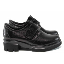 Pantofi cu tocuri mediu - piele - negri - SM111565