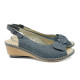 Sandale femei - piele - albastru - SM110207