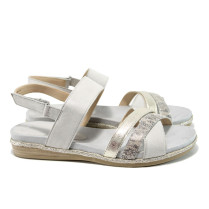 Sandale femei - piele - gri - SM110507