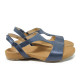 Sandale femei - piele - albastru - SM110499