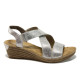 Sandale femei - piele - argint - SM110512