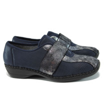 Pantofi pentru femei egale - textile eco-piele - bleumarin - SM110517