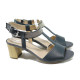 Sandale femei - piele - albastru - SM110670