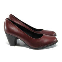 Pantofi cu tocuri inalte - piele - bordeaux - SM111172