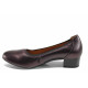 Pantofi cu tocuri mediu - piele - bordeaux - SM111261