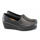 Platforma de pantofi - piele - gri - SM111373