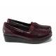 Pantofi cu platformă- piele - bordeaux - SM112079