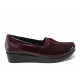 Pantofi cu platformă- piele - bordeaux - SM112079