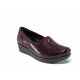 Pantofi cu platformă- piele - bordeaux - SM112079