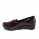 Pantofi cu platformă- piele - bordeaux - SM112079