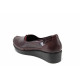 Pantofi cu platformă- piele - bordeaux - SM112079