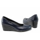 Platforma de pantofi - piele - bleumarin - SM112118