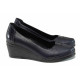 Platforma de pantofi - piele - bleumarin - SM112139