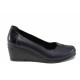 Platforma de pantofi - piele - bleumarin - SM112139