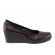 Platforma de pantofi - piele - bordeaux - SM112171