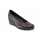 Platforma de pantofi - piele - bordeaux - SM112171