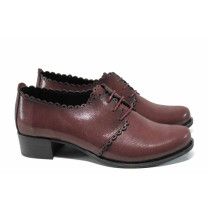 Pantofi cu tocuri mediu - piele - bordeaux - SM112287