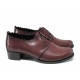 Pantofi cu tocuri mediu - piele - bordeaux - SM112287