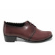 Pantofi cu tocuri mediu - piele - bordeaux - SM112287