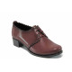 Pantofi cu tocuri mediu - piele - bordeaux - SM112287