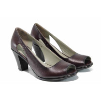 Pantofi cu tocuri inalte - piele - bordeaux - SM112399