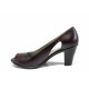 Pantofi cu tocuri inalte - piele - bordeaux - SM112399