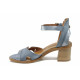 Sandale femei - piele - albastru - SM112502