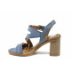 Sandale femei - piele - albastru - SM112495